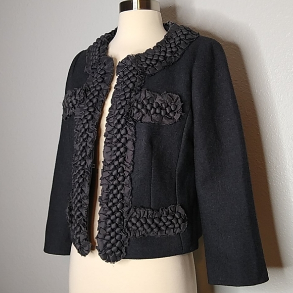 J. Crew Astrid Berry Charcoal Gray Wool Blazer 6 - Picture 3 of 7